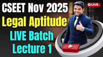 FREE CSEET Legal Aptitude Video Lectures November 2025 Exam | Lecture 1 | CSEET LIVE Batch