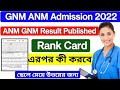 ANM GNM Result 2022  Rank Card Download Step by Step  Entrance Exam Result