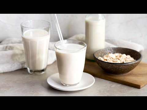 Oat Milk in 5 Minutes, creamy, non-slimy, easy, vegan - Real Food Healthy Body
