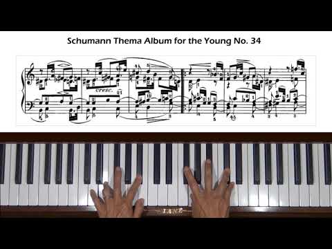 Schumann Thema Album For The Young Op. 68, No. 34 Piano Tutorial