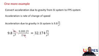 conversion of units and use of gc