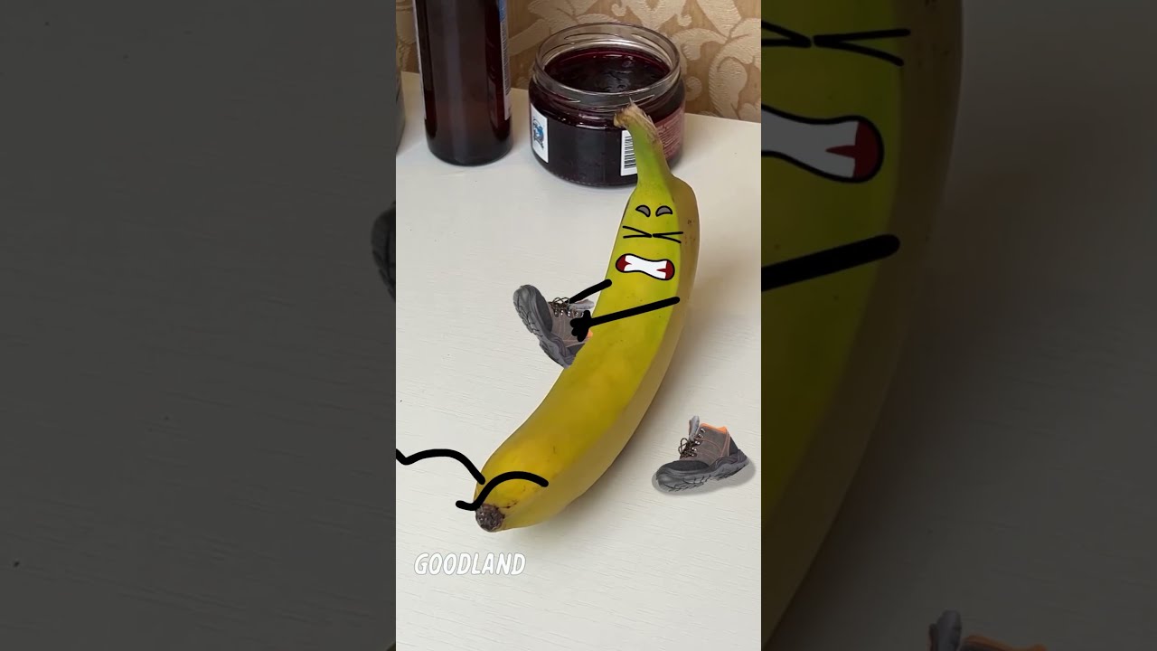 Goodland Banana Is Trying To Put On Shoes Shorts Doodles Doodlesart
