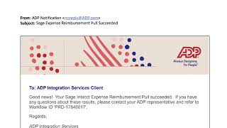 ADP and Sage Intacct Expense Reimbursement