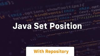 java set position