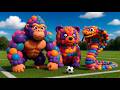 The mascot vibrato assistant Dog placed on the football field is popular, co-produced, and creative