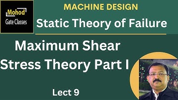 Static Theory of Failure 09 Maximum Shear Stress Theory Part I