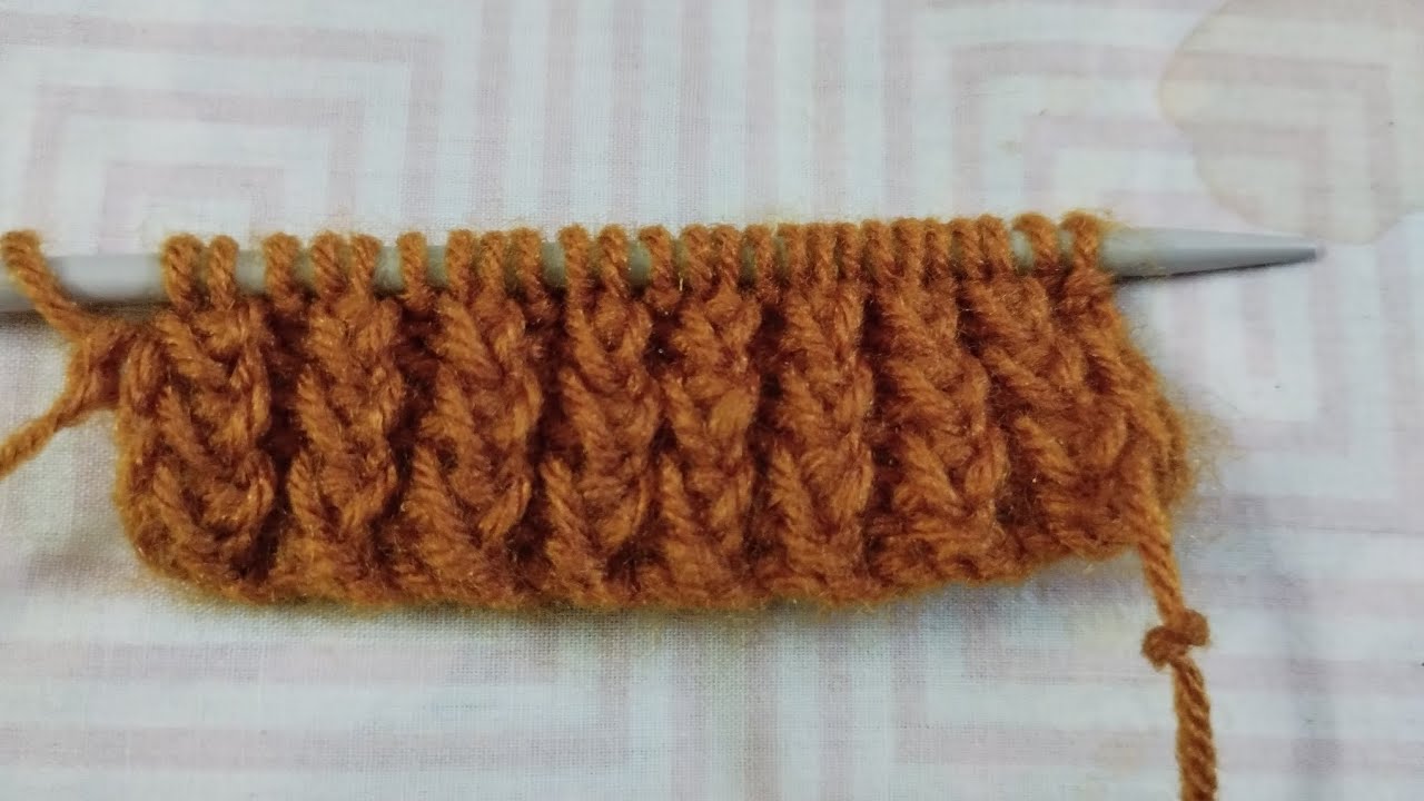 2 row repeat knitting pattern - YouTube
