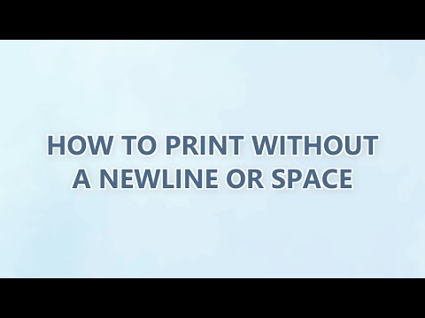 How to print without a newline or space (3 SOLUTIONS!!)