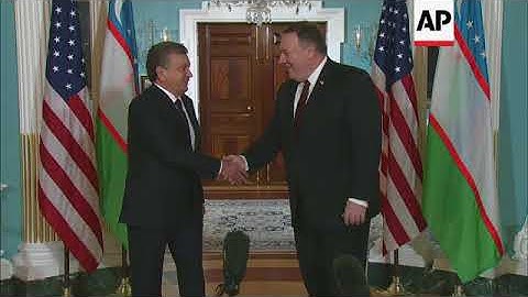 Pompeo Hosts Uzbekistan Leader at State Dept.