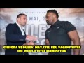 DERECK CHISORA VS KUBRAT PULEV ON MAY 7TH FOR EBU VACANT TITLE