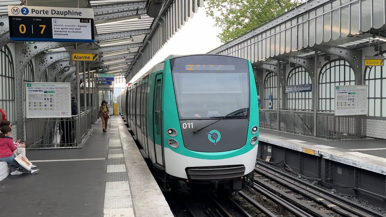 RARE CAB RIDE VIEW! Riding the MF01 on Paris Metro Line 2 from Barbès Rochechouart to Étoile