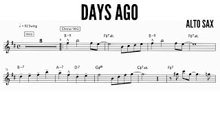 ALTO SAX TRANSCRIPTION [JAZZ STANDARD] DAYS AGO