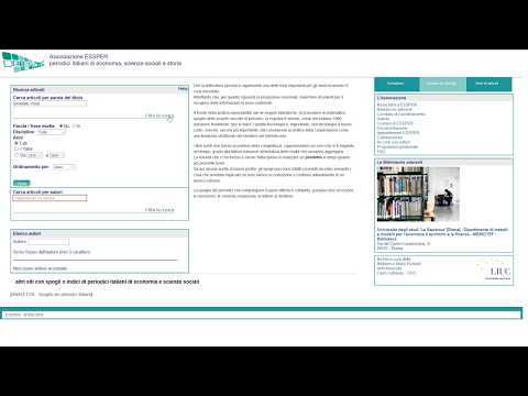 Tutorial - Esempi di ricerche di sociologia in ESSPER, Riviste Il Mulino e Sociology Source Ultimate