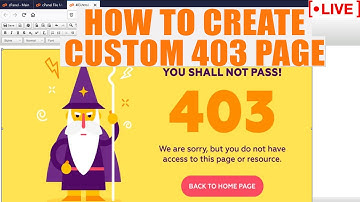[🔴LIVE] How to create custom 403 error page?