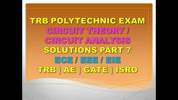 TRB Polytechnic exam | TRB ECE preparation | Circuit theory | Circuit analysis  MCQ
