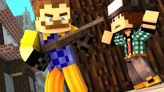 ПРИВЕТ СОСЕД В МАЙНКРАФТЕ! СОСЕД ВЗОРВАЛ СВОЙ ДОМ?! HELLO NEIGHBOUR В MINECRAFT