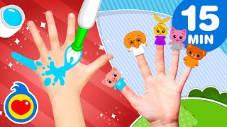 Изучение Цветов С Семьей Пальчиков Плим-Плим #2 | Детские Обучающие Видеофильмы (15 Мин) | Плим Плим