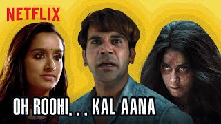 Roohi And Stree Funniest Scenes |  Rajkummar Rao, Janhvi Kapoor & Varun Sharma | Netflix India Resimi