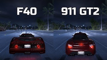 Ferrari F40 vs Porsche 911 GT2 - Need for Speed Carbon (Drag Race)