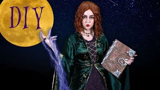 DIY WINIFRED SANDERSON HALLOWEEN COSTUME & HOCUS POCUS SPELL BOOK || Lucykiins