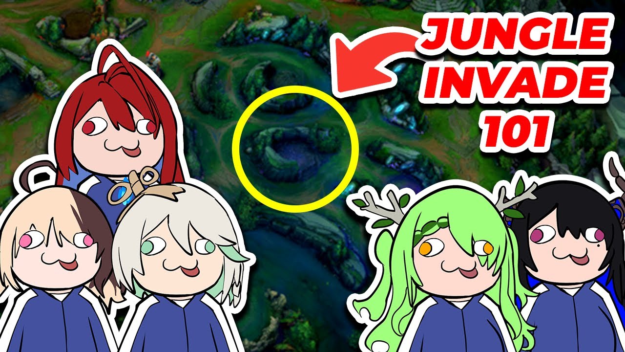 Gigi And Holo Girls Executing The "Best" Jungle Invade Ever In League [ Hololive EN ]