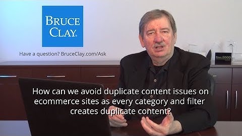 How to avoid duplicate content on e-commerce sites