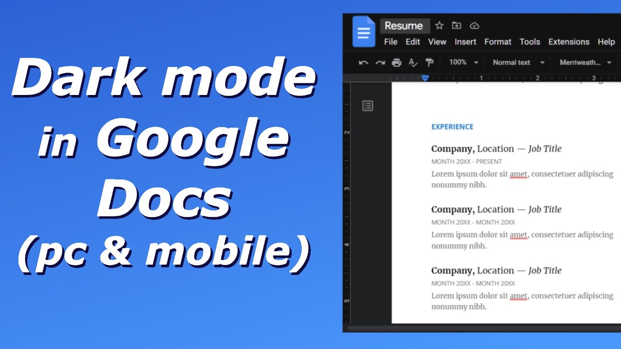 google docs dark mode safari extension