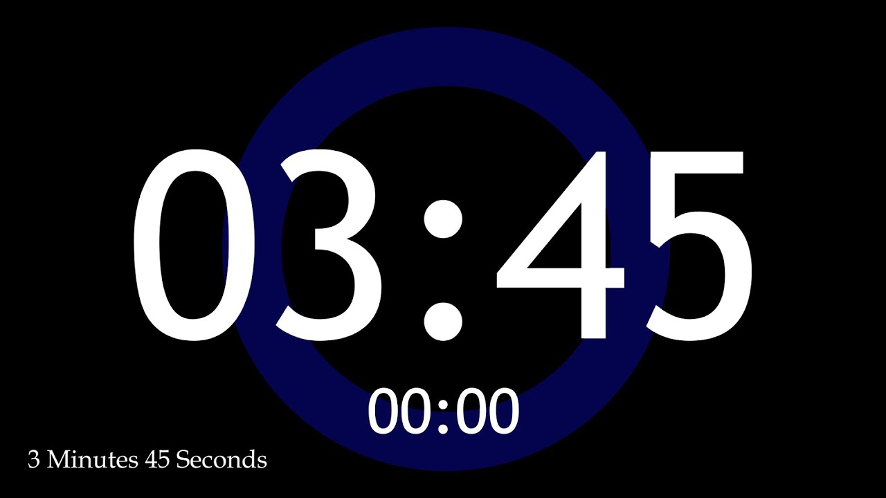 3 MINUTE 45 SECOND TIMER & ALARM - YouTube