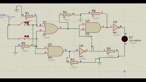 XNOR gate designing from OR,AND & NOT gates - Proteus Simulation