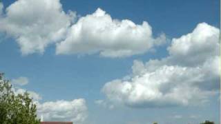 Cumulus clouds fast forward