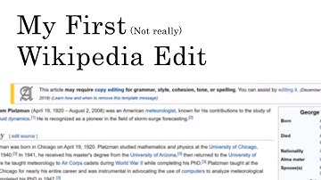 Making My First Wikipedia Edit | Editing