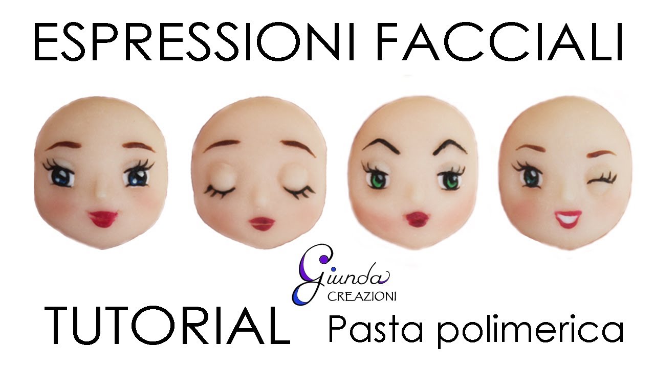 [ITA] Tutorial Espressioni Facciali Doll in Fimo - Bambole in pasta polimerica - DIY
