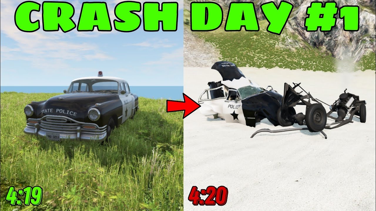 🔥Police car VS racing car|crash day #1| Crash cars| Racing🔥 - YouTube