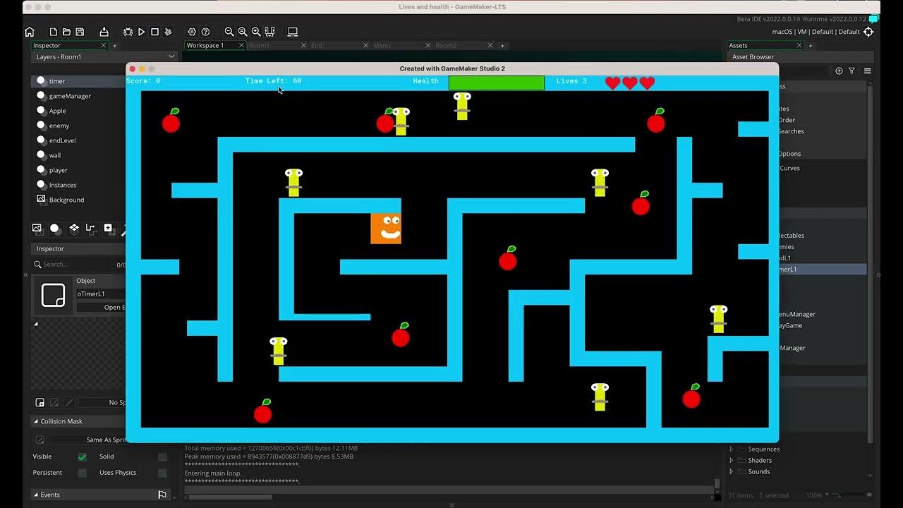 GameMaker Studio 2 How to make a timer countdown (with and without a