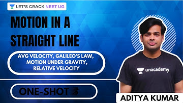 Motion in a Straight Line | NEET 2021 | NEET Physics | Aditya Kumar