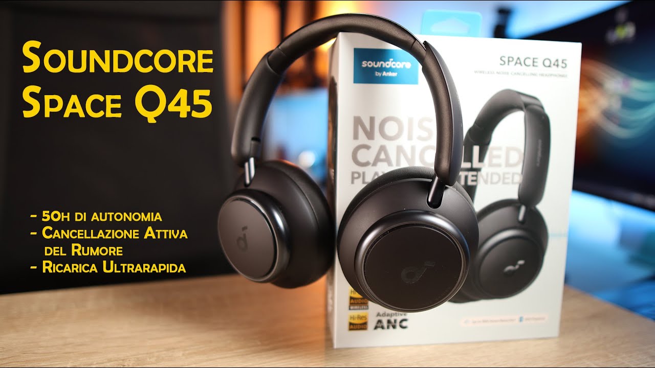 Cuffie Over Ear Cuffie Soundcore Space Q45 Ricondizionate - Cancellazione Attiva Rumore, Hi-Res, Bluetooth, Bianche Cuffie Anker Con Microfono - Foto 7