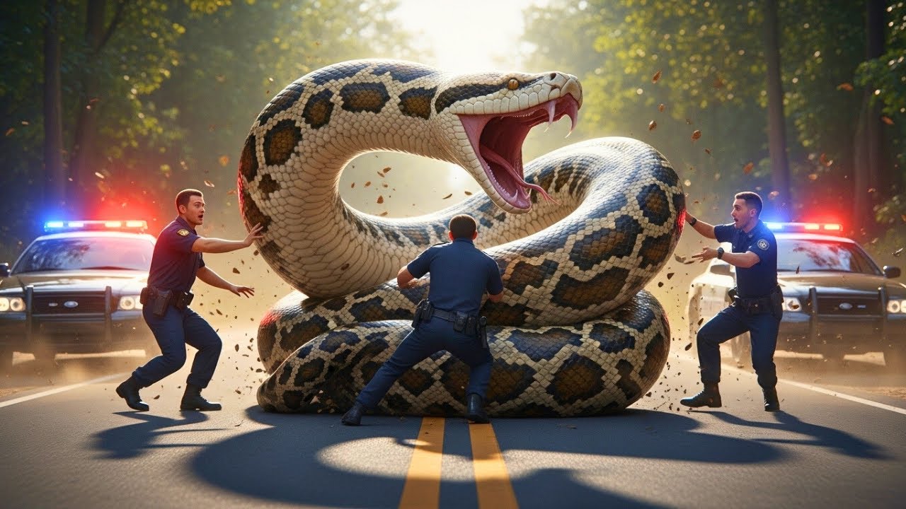 Heroic Police Team Saves Colleague from Giant Python's Deadly Coils 🐍 ...
