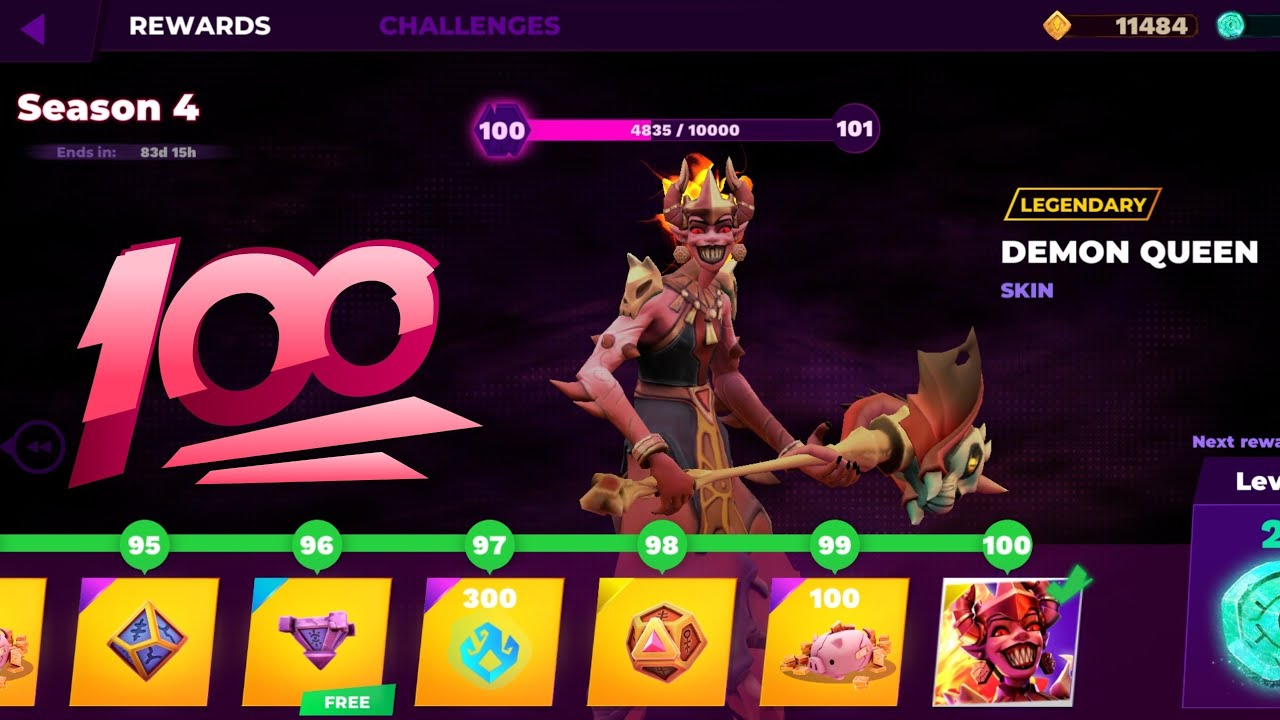 Horror Brawl Season 4 Completed Tier 100 Reached Demon Queen Unlocked