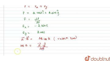 A particle moves in the x-y plane under the action of a force vecF such that the value of its li...