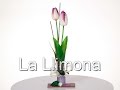Arreglos florales - Arreglo floral tulipanes artificiales lila 31 - La Llimona
