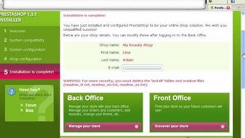 PrestaShop Video Tutorial Part 2 - Installing PrestaShop
