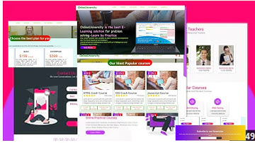 Create A Responsive Multipage Education Website Design - HTML / CSS / SASS / JavaScript From Scratch