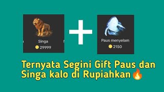 Ternyata Segini Gift Tiktok Paus dan Gift Singa kalo di Rupiahkan 🔥
