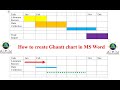 Create Gantt Charts for in MS Word,