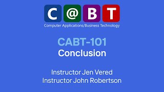 CABT 101: Conclusion