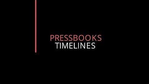 Embed Timelines in Pressbooks