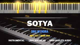 SOTYA ( Karaoke Akustik Piano - MALE KEY ) - DRU WENDRA