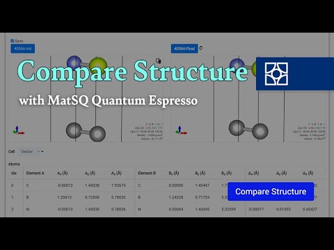 [Materials Square] Compare Structure | Quantum Espresso - YouTube