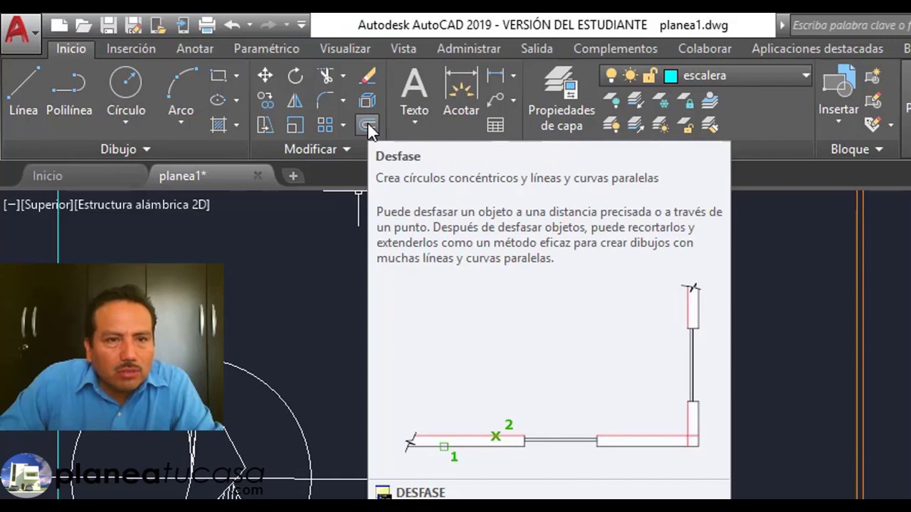 como dibujar lineas paralelas en autocad
