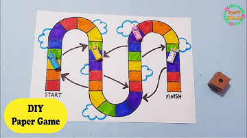 DIY PAPER GAME | How to make a Board Game | @CraftStack